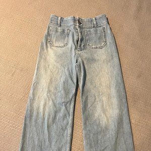 COPY - Pilcro & the LetterPress High-Rise Cropped Wide-Leg Jeans Sz 27